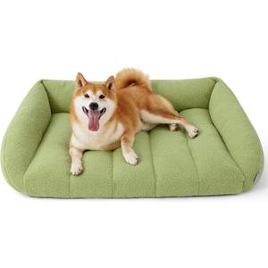 Lesure Orthopedic Dog Bed Sofa for Large Dogs, Waterproof Dog Couch with Removable Washable Cover, Cute Aesthetic Pet Sofa Couch with Egg Crate Foam (Green, 35.0" L x 25.0" W x 10.5" Th)