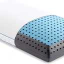 Z CARBONCOOL LT Plus OMNIPHASE Phase Change Material Memory Foam Pillow - Continual Temperature Regulation with Cool Surface - Mid-Loft - Queen