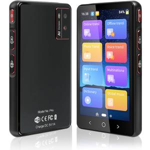 Language Translator Device, Two Way Instant Voice Translation, Portable Translator Device with 135 Languages, 4" HD Online/Offline/Photo Instant Language Translator for Travel, Learning, and Business