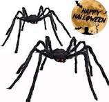 Venhoo Halloween Giant Spider Outdoor Decorations 79 inch Black Scary Hairy Realistic Large Spiders Props for Outside Indoor Office House Yard Creepy Decor-2 Pack
