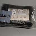 Waterproof PU Leather Dining Chair Covers Set of 4 Stretch Oilproof Parsons Chair Slipcovers Removable Washable Kitchen Chair Protector for Dining Room (Printed Black)