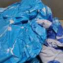 Inflatable Tanning Pool Lounger Float with Sprinkler, 77" x 48" Pool Floats Adult with Pillow, 6 in 1 Suntan Tub Raft Floatie with Drink Holder Sunbathing Water Lounge (Blue)