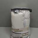 Pinch Pleated Black Out Curtains 84 Inch Long for Living Room, Beige White Thick Linen Memory Trained Boho Bedroom Darkening Curtain 84 Inch Length 2 Panel Set Double Layer Thermal Viral Window Drapes