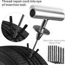 Flat Tire Repair Kit with Plugs 31 Pcs for Car, Motorcycle, ATV, Jeep, Truck, Tractor Flat Tire Puncture Repair