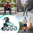 MammyGol Adults Adjustable Inline Skates, Safe and Durable Roller Skates with Giant Wheels, High Performance Professional Skates for Men Women Youth X-Large - Adult (6-8 Men/7-9 Women)
