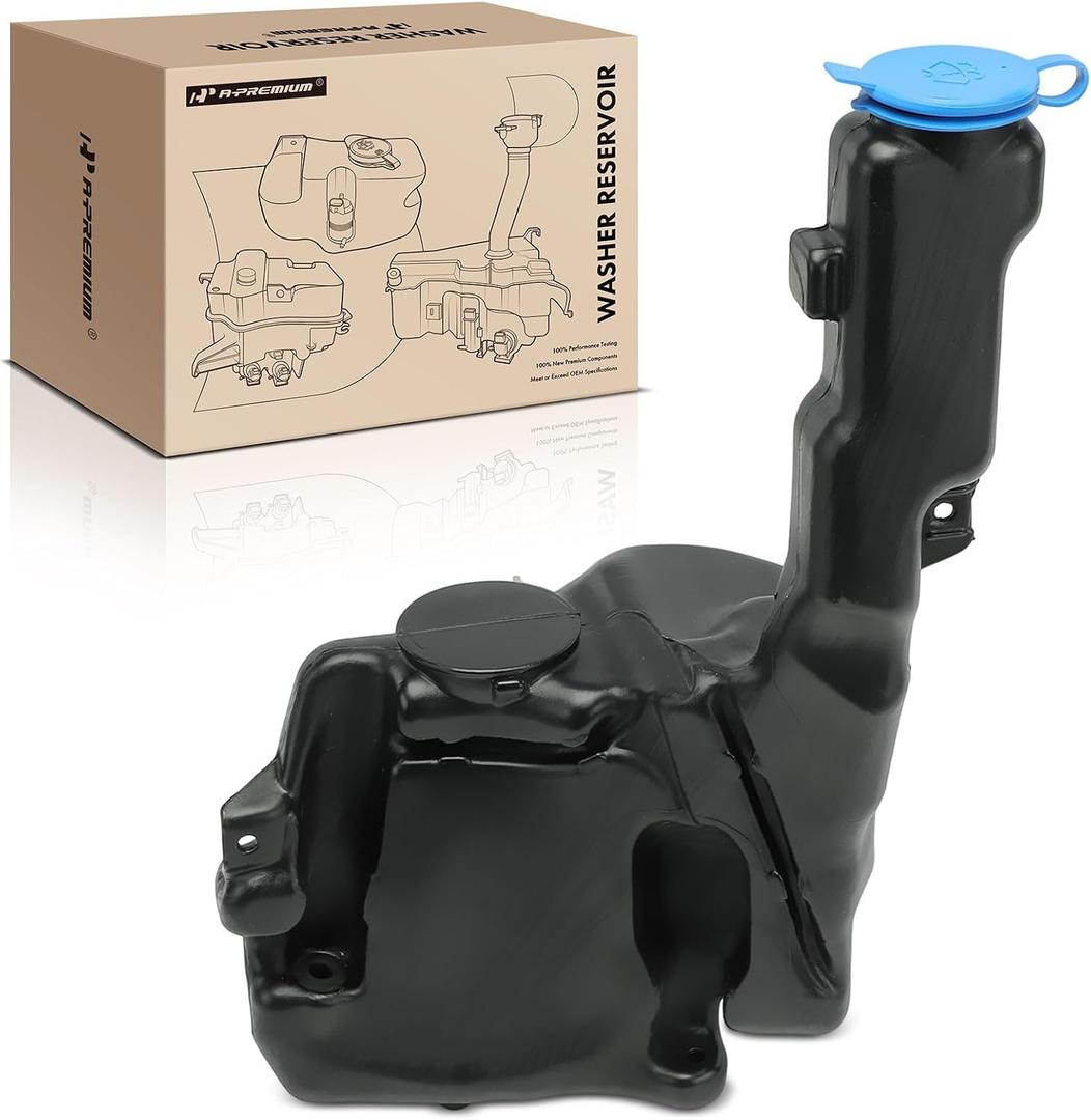 A-Premium Windshield Washer Reservoir Tank Assembly with Cap