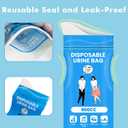 2 x Disposable Pee Bags, 900ML Urine Bags for Women Men, 8/12/24 Pack Emergency Portable Urinal Bag and Vomit Bag Female Urinal Bags for Travel, Camping, Traffic Jams, Patient, Pregnant