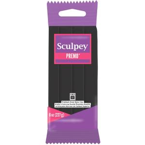 Sculpey Premo: Polymer Clay: Black - 8oz Pack - Oven Bake Clay, Non-Toxic, Advanced Techniques, Sculpting-Jewelry-Craft Projects, Adults Art Supplies