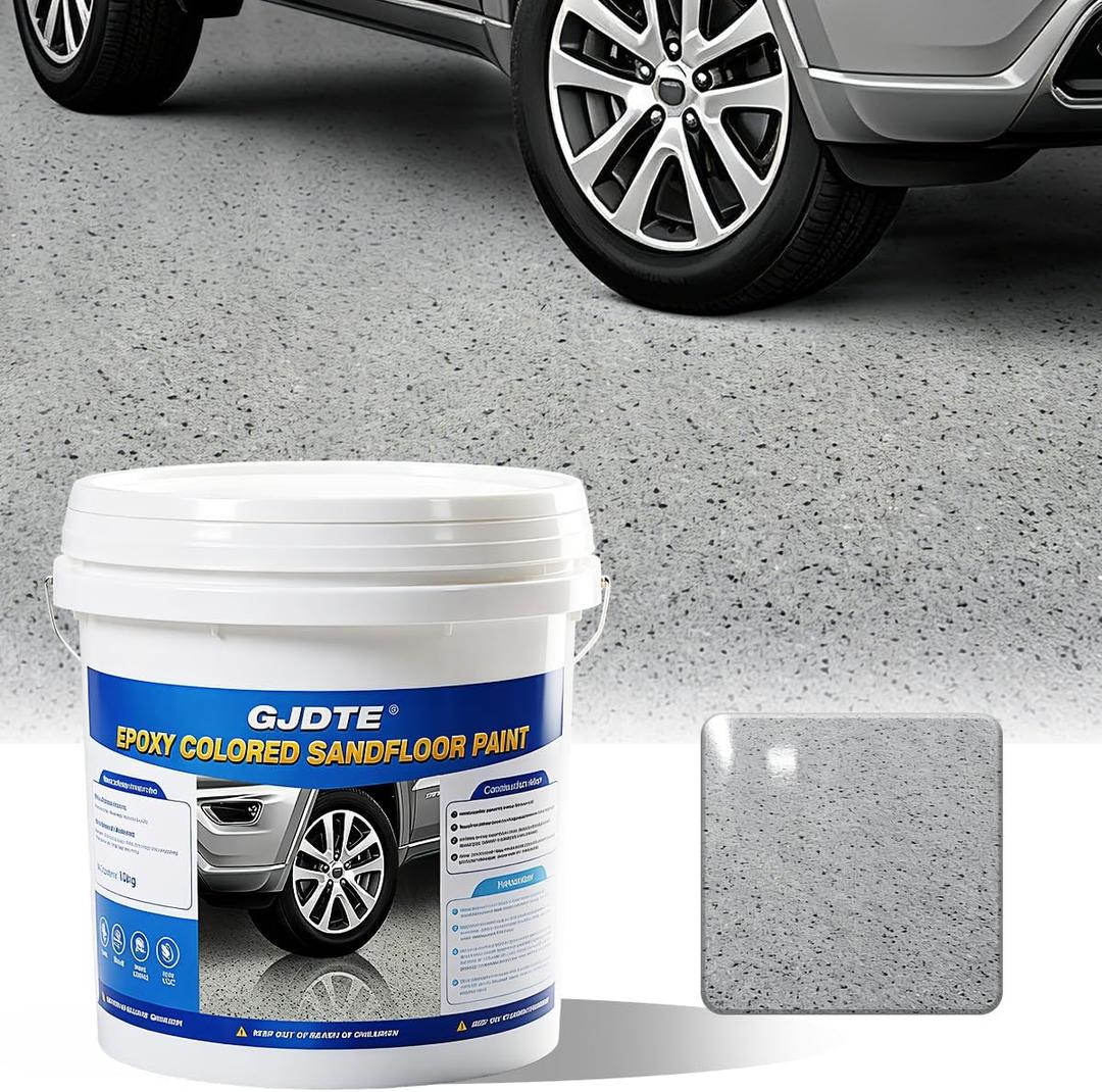 Epoxy Colored Sand Floor Paint Kit, Basalt Gray, 3 Gallon, 350 Fl Oz