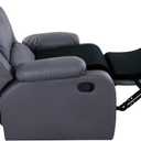 HOMBYS Foam Recliner Cushion with Leg Pillow for Elderly Large Square Seat Cushion Wave Shape Footrest for Armchairs Couch, Medium Thick & Supportive, Non-Slip Design, Black