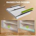 Seinloes 2 Pack Pull out Cabinet Organizer 21" Deep With Raising Pad for Framed Cabinets,Expandable (15.2"-26.3"W) Slide out Drawers for Kitchen Cabinets with 4pcs Divider Racks,Roll out Shelves,White