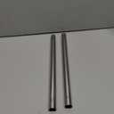 DIIG 1FT Stainless Steel Extension Rod for 1 Inch diameter Rod, Suitable for extension of stainless steel splicing flagpole and curtain rod(Silver 2 pack)