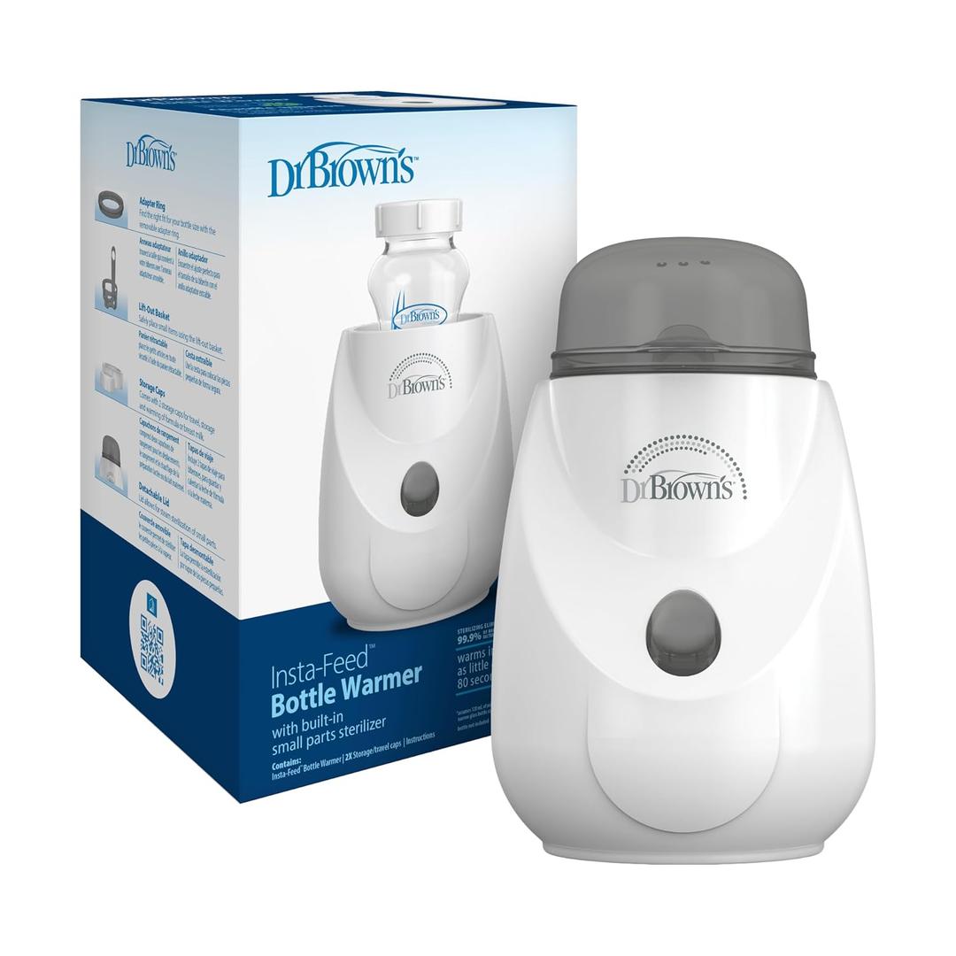 Dr. Brown's Insta-Feed Baby Bottle Warmer and Sterilizer for Baby Bottles and Baby Food Jars, BPA-Free Plastic