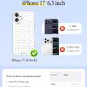 2 x Compatible with iPhone 17 Case, with Polka Dot Aesthetics Design Simple Case for Women Girl, Cute Fashion Soft TPU Slim Protection Phone Case for iPhone 17 6.1'' - White