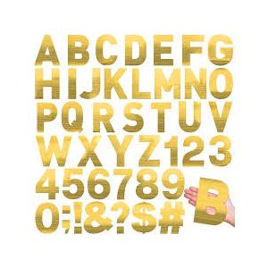 88 Pcs 8 Inch Large Gold Letter Stickers, Big Vinyl Alphabet Stickers Numbers for Backdrop Wall, SelfAdhesive Sticker for Decor Party, Classroom, DIY Craft
