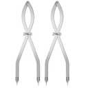 Dunzoom Radius Divider Tool - 24 Inch Insulation Tools Metalworking Drawing Woodworking Scribers Resharpenable and Replaced Points for Normal Sheet Metal Fabrication Layout Divider(2 Pcs)