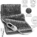 GENIANI Electric Heating Pad for Back Pain & Cramps Relief, Electric Throw, Auto Shut Off, Machine Washable, Heating Pad for Neck & Shoulder (1224", Tabby Gray)