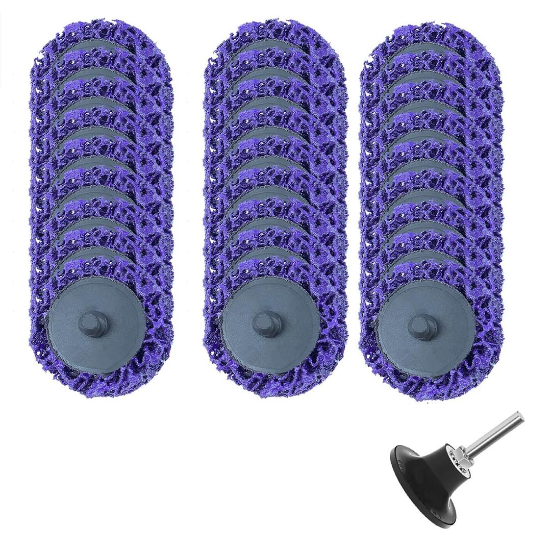 2 Inch Sanding Disk 31pcs Paint Stripping Wheel,Die Grinder Strip Disc for Drill,Die Grinder Accessories for Remove Rust Welds,Paint, Oxidation (Purple