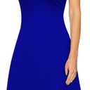 WOOSEA Womens Cocktail Prom Dress Sleeveless Halter Neck Evening Party Short Homecoming Dresses (Blue, L)