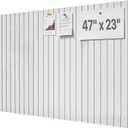 Soundproof Wall Panels Self-Adhesive, 3 Pack Large Acoustic Panels 47.2"x23.6"x0.35" High Density Sound Proof Panels for Walls, Noise Absorbing for Home Studio, Office, Game Room (White)
