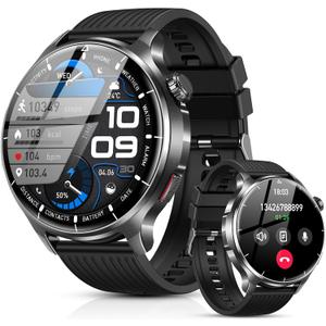 Smart Watch for Men, 1.52" HD Fitness Tracker with Blood Pressure SpO2 Heart Rate Sleep Monitor, 110 Sports Modes, 1000mAh Battery Watches for Men Compatible with Android iPhone