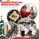 2 x Artmag 24 Pcs Velvet Bows for Christmas Tree Rustic Bows Velvet Christmas Ornaments for Door Garland Wreath Gift Party Holiday Decoration (Width of 5/8",Grey) (Gray)