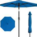 AreShark 10 FT Outdoor Patio Umbrella, Patio Table Umbrella with Push Button Tilt and Crank, Outdoor Patio Umbrellas with 8 Fiberglass Ribs, Patio Umbrellas for Market, Garden, Pool (Royal Blue)