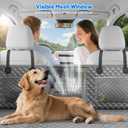 Dog Car Seat Cover for Back Seat with Hard Bottom,Waterproof Back Seat Extender for Dogs,Dog Hammock Dogs Bed for Cars, SUVs,Pet Seat Cover for Back Seat Holds 400lbs with Mesh Window & Pocket-Grey