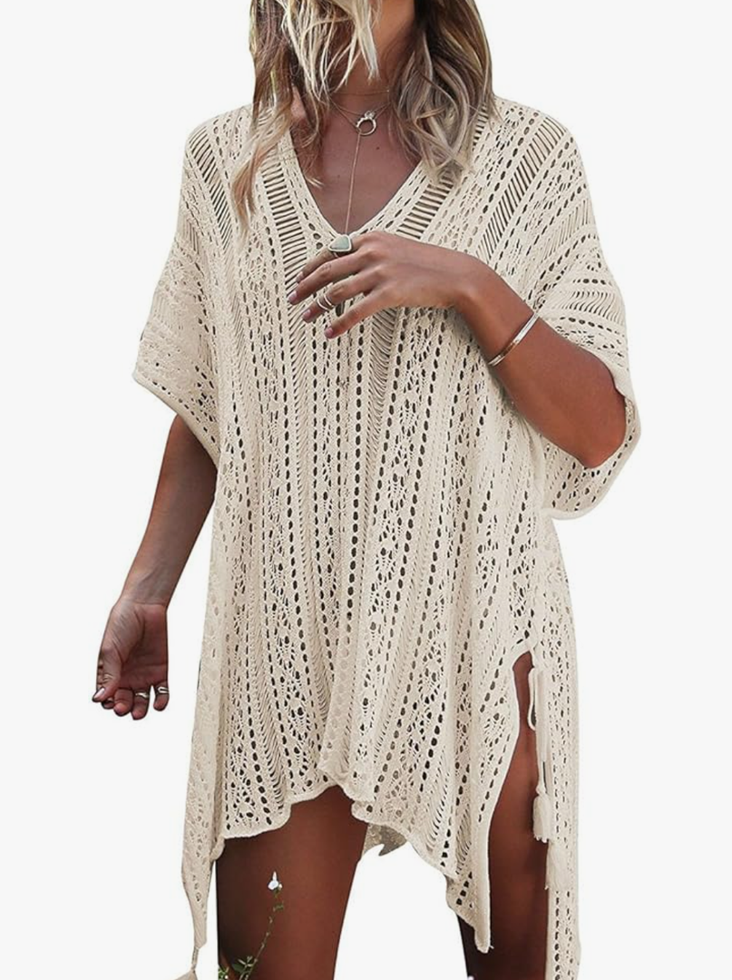 HARHAY Women's Summer Swimsuit Bikini 2023 Beach Swimwear Crochet Cover up, Size M
