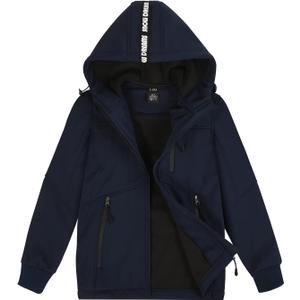 SNOW DREAMS Boys Spring Fall Winter Jacket Boys' Outerwear Jackets & Coats Hooded Waterproof Dark Blue Size 8-9