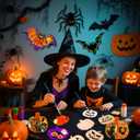 BABORUI 3D Unfinished Wood Fall Crafts for Kids Adults Toddlers, Wooden Pumpkins for Craft with Glow in The Dark Paint, DIY Pumpkin Painting Kit for Halloween Decorations