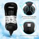 2 x Nattork Ice Hockey Skates for Men, Women, Youth Stainless Steel Blades Lightweight & Durable for Superior Ankle Support and Agile Skating with Coolmax Fabric