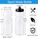 6 Pack 25 oz Sports Water Bottles Sports and Fitness Squeeze Water Bottles BPA Free come with 8 pcs Chalk Labels, 1 Pen(Dishwisher Safe)