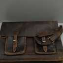 cuero Retro Brown Laptop Messenger Bag Office Briefcase Crossbody Travel Bag For Men And Women Bag Office Laptop Bag