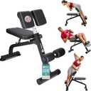 Lifepro SculptTrainer Roman Chair  Hyperextension Bench for Strength Training  Adjustable Back Extension Machine, Ab Bench & Foldable Sit-Up Bench for Athletes, Core Work & Home Gym Workouts