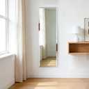 Frameless Mirror Full Length 51"x16" | Wall Mount Mirror Full Length Beveled Edge Rectangle Mirrors Large Wall Mirror for Bedroom Bathroom Living Room