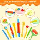 JOYIN 44 Clay Tools Set for Kids, Clay Accessories with Various Plastic Molds, Rolling Pins, Cutters