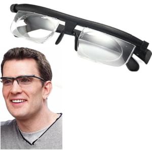Adjustable Reading Glasses, Adjustable Glasses Dial Vision for Men Women (1 pair)