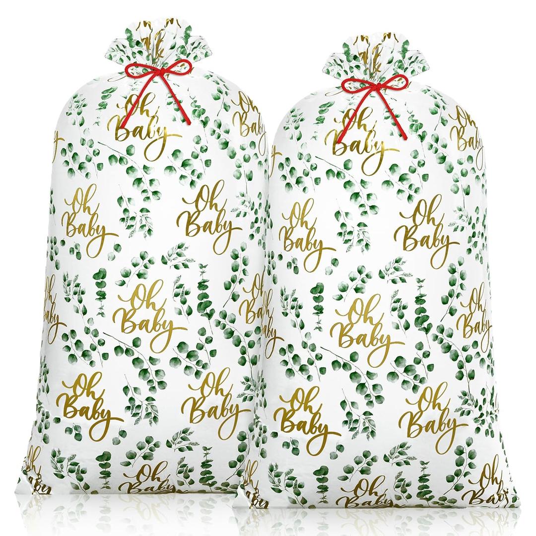 Leinuosen 2 Pcs 70 Inches Extra Large Bags Oversized Plastic Gift Bags with Ropes for Birthday Party Baby Shower Favors Leinuosen 2 Pcs 70 Inches Extra Large Bags Oversized Plastic Gift Bags with Ropes for Birthday Party Baby Shower Favors