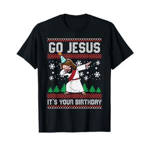 Christmas Go Jesus Its Your Birthday Dab Ugly Xmas Boys Kids T-Shirt XL