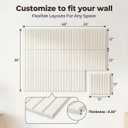 Felt Bulletin Board 48" x 36", Cork Boards for Walls, 12 Pack Bulletin Board Large Cork Board for Office, Felt Boards with 70 Safe Removable Adhesive Tabs Wall Decor for Home(White)