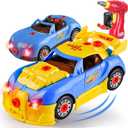 Take Apart Toy Vehicles with Electric Power Drill, Sounds & Lights  Build Your Own STEM Construction Kits for Kids Ages 3-5 (Race Car)