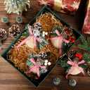 Civaner 4 Pcs 3.15 Inch Elegant Christmas Ball Ornaments with Pine Cones Farmhouse Neutral Rustic Linen Xmas Ornaments Rustic Christmas Tree Decoration Hanging Decor for Xmas Party Tree Home Decor