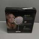 Makeup Mirror with Lights, 5000 mAh Rechargeable Double Sided Magnifying Vanity Mirror with 3 Colors, 1x/20x, 360 Rotation , Brightness Adjustable Magnification Lighted Makeup Mirror, Women Gift (Rose Gold)