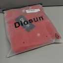 Diosun Womens Striped Sheer Button Down Shirts Long Sleeve Collared Drop Shoulder Stylish Casual Blouse Tops (Red, L)