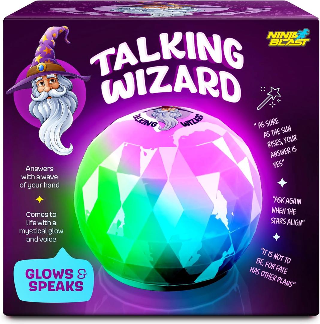 Ninja Blast White Elephant Gifts for Adults & Kids - Talking Wizard Fortune Teller Crystal Ball - Basket Stuffers for Kid 8-12 - Gag Gift Funny Adult Men Teens Boys - Easter Ideas, Yankee Swap