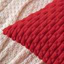MIULEE Red Throw Pillow Covers Soft Corduroy Decorative Set of 2 Boho Striped Pillow Covers Pillowcases Farmhouse Home Decor for Couch Bed Sofa Living Room 20x20 Inch