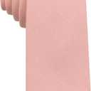 Mens Solid Linen Ties - Slim Pattern Necktie for Men Wedding Groomsmen (Standard 58 ", Ballet Pink)