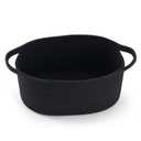 Cute Woven Gift Basket for Christmas Thanksgiving, Black Empty Basket for Birthday, Mens Gifts, Decorative Storage Organizer for Office Supplies Essentials Gadgets (1 Pack)