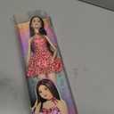 Barbie Fashionistas Doll #246 with Black Hair, Pink Leopard Print Strapless Dress with Accessories Like Tie Necklace and Boots